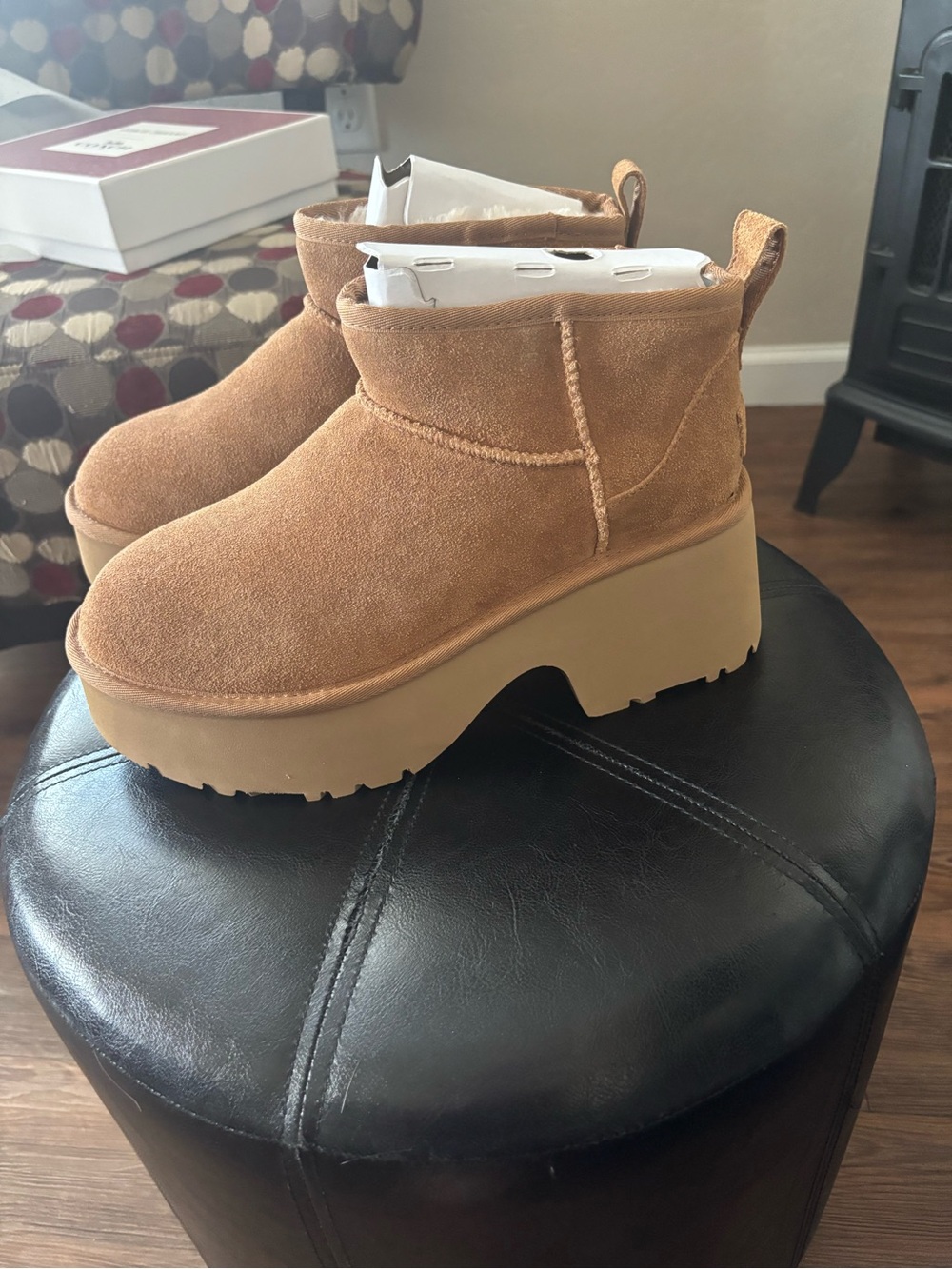 UGG Chestnut Suede Shearling-Lined Ankle Boot - Picture 2 of 7